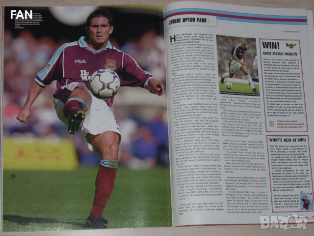 Уест Хям Юнайтед официални клубни списания "HAMMERS News" от 2000 до 2002 г., снимка 9 - Фен артикули - 36322597