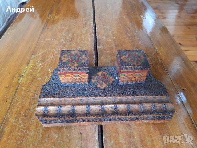 Стара мастилница #3, снимка 2 - Антикварни и старинни предмети - 41967259