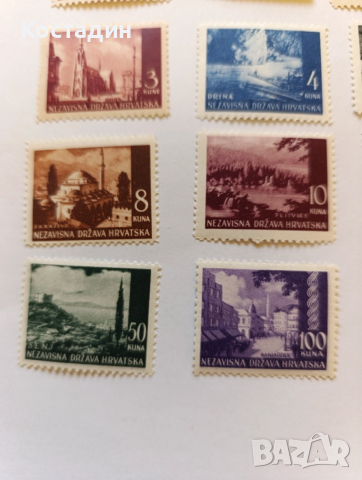 Пощенски марки Хърватия 1941-1942, снимка 5 - Филателия - 49824699