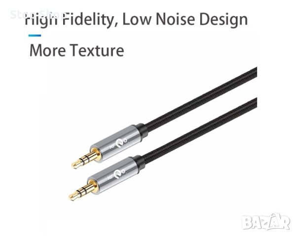 Аудио кабел KLGO, Жак 3.5 мм, AUX, М/М, 1м, снимка 2 - Ресийвъри, усилватели, смесителни пултове - 41322693
