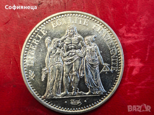 Франция 10 франка 1967 сребърна монета, снимка 2 - Нумизматика и бонистика - 53647397