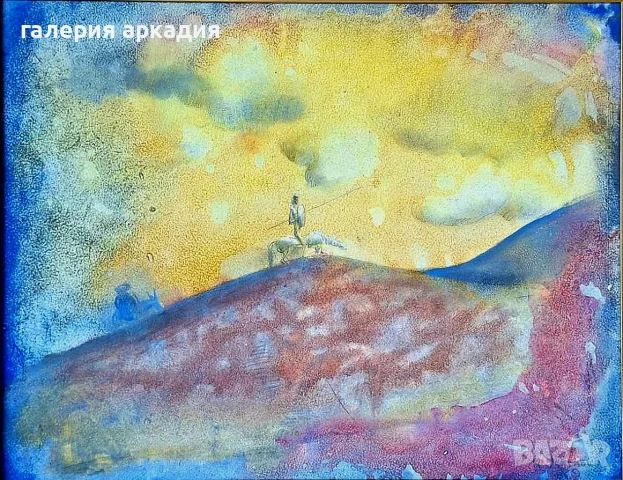 Кеазим Исинов (1940-2023) - красива картина, 56 х 63 см., снимка 2 - Картини - 56077892