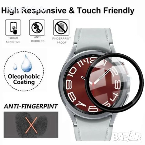 Samsung Galaxy Watch 6 40mm. 44mm. / 6 Classic 43mm. 47mm. / 5D Протектор за цял екран, снимка 4 - Смарт гривни - 41749770