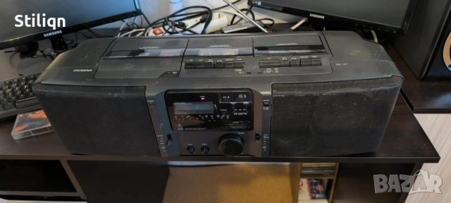 SIMENS RD 127 Преносимо CD радио с двоен касетофон/Ghetto Vintage, снимка 4 - Радиокасетофони, транзистори - 52923122