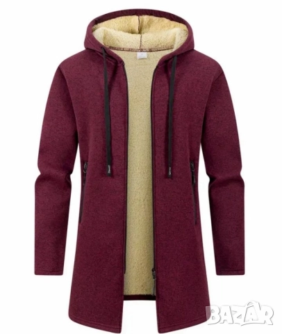 Топли олекотени палта Черно , Червено ,Сиво, снимка 2 - Палта - 52109565