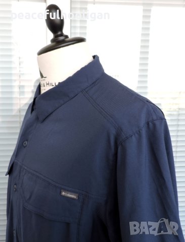 Columbia Men`s Outdoor Omni-Shade Sun Protection - мъжка риза за лов и туризъм  размер L , снимка 11 - Ризи - 44338747