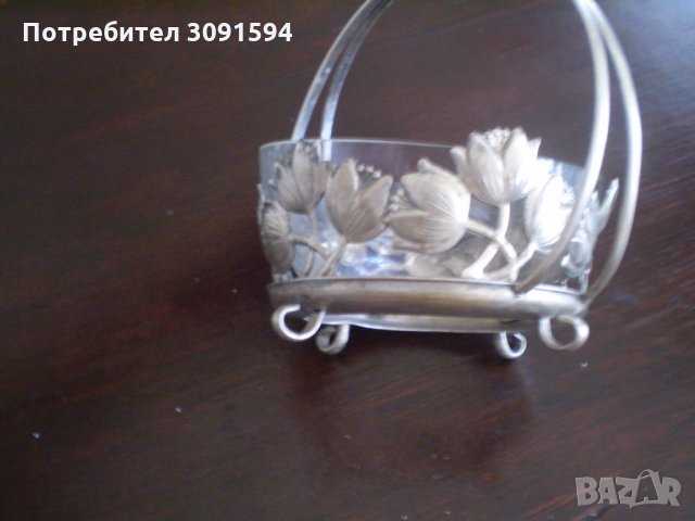 Apt Деко посребрена кошница - фруктиера , снимка 12 - Антикварни и старинни предмети - 33831250