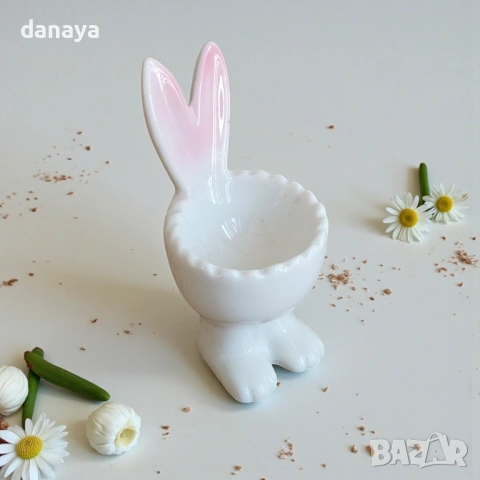 6328 Керамична поставка за великденско яйце с ушички на Зайче, снимка 5 - Аксесоари за кухня - 53071359