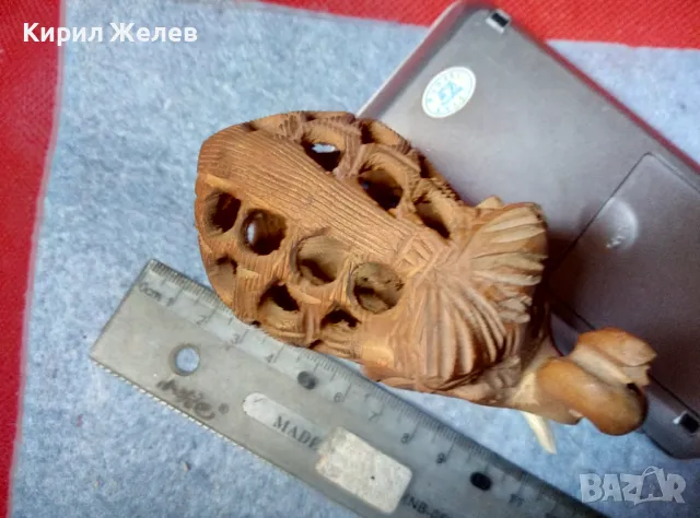 АФРИКАНСКО ДЪРВЕНО СЛОНЧЕ Стара ФИГУРКА ФИНА РЪЧНА МАЙСТОРСКА АЖУРНА ИЗРАБОТКА ДЪРВОРЕЗБА 38116, снимка 3 - Колекции - 47685610