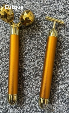 Масажен стик за лице 24K с две вибриращи топки 