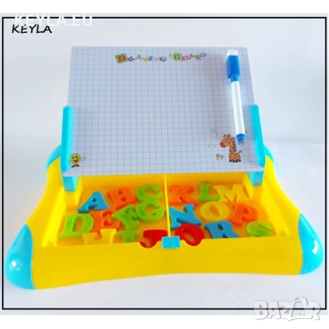 Магнитна дъска с букви латиница  и куфарче