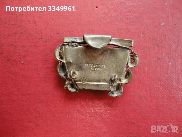 Позланени пафти тока  с камъни 19 век, снимка 6 - Антикварни и старинни предмети - 51342409