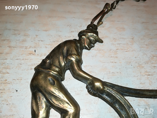 ОРАН-ЗАКАЧАЛКА МЕД/МЕСИНГ-27Х12СМ 2603222048, снимка 8 - Антикварни и старинни предмети - 36240748