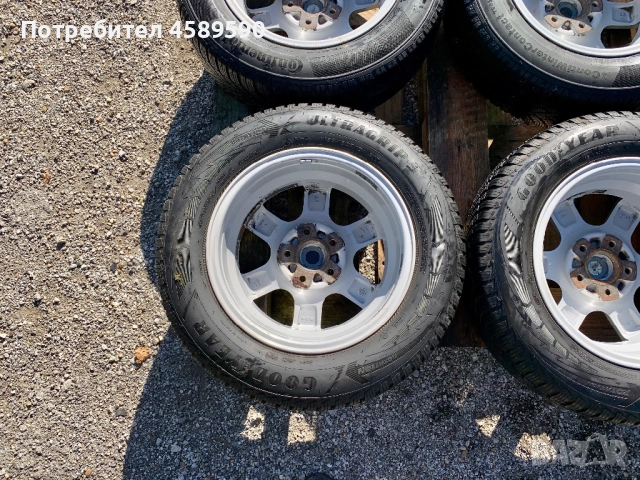 Алуминиеви джанти 15цола 5x112+ЗИМНИ ГУМИ Goodyear 195/65/15 за Vw,Audi,Skoda,Seat, снимка 13 - Гуми и джанти - 52258753