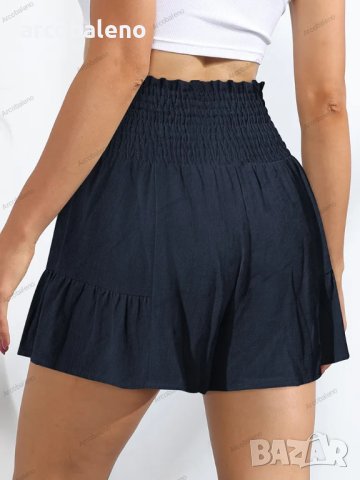 Модни дамски широки къси панталони, 5цвята - 023, снимка 10 - Къси панталони и бермуди - 41245723