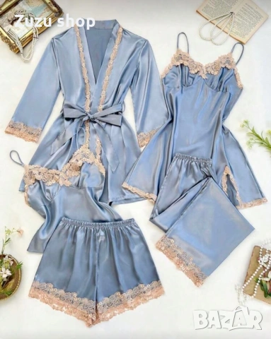 Комплект нощница от 5 части, налична в различни цветове, снимка 10 - Нощници - 53056568