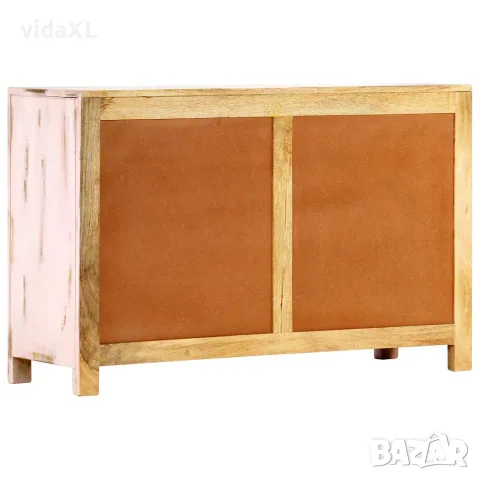 vidaXL Сайдборд, светлорозов, 110x35x70 см, мангово дърво масив, снимка 3 - Бюфети - 56146457
