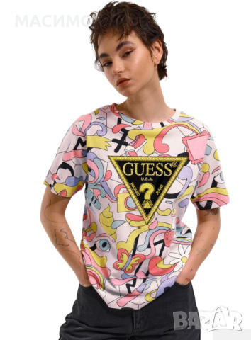 дамска елегантна тениска guess,дамски тениски гес