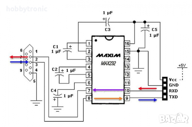 MAX232CPE, MAX232N RS232-TTL converter , снимка 3 - Друга електроника - 35446629