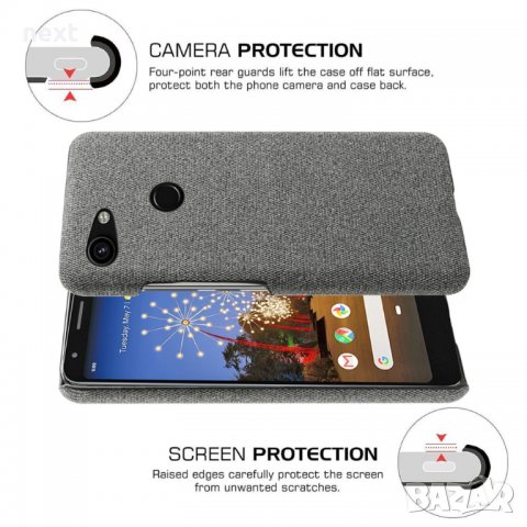 Удароустойчив ретро тъкан плат калъф кейс за Google Pixel 3A XL, снимка 5 - Калъфи, кейсове - 39221233