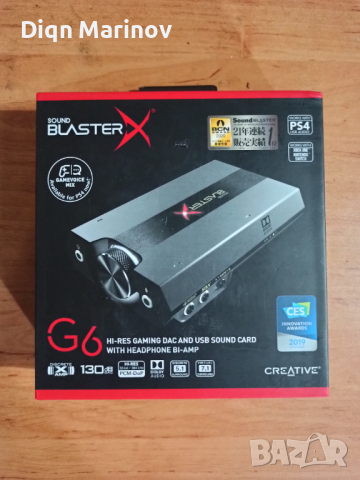 Звукова карта creative sound blasterx g6, снимка 3 - Други - 36517557