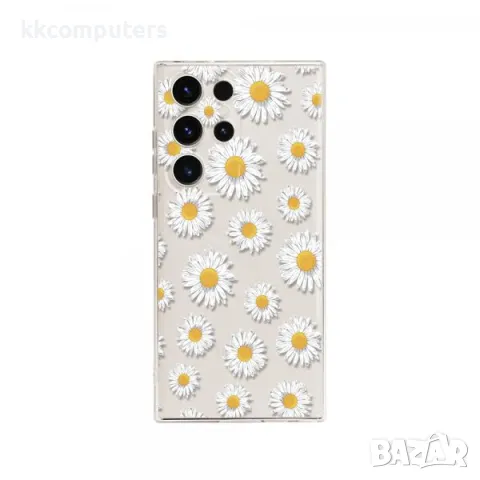 Калъф силикон ART Маргаритка за Samsung Galaxy S24 Ultra / Прозрачен / Баркод : 3130237, снимка 4 - Калъфи, кейсове - 47777065