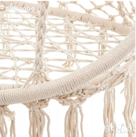 Двойна бежова градинска люлка за двама с възглавници, снимка 6 - Градински мебели, декорация  - 53864510