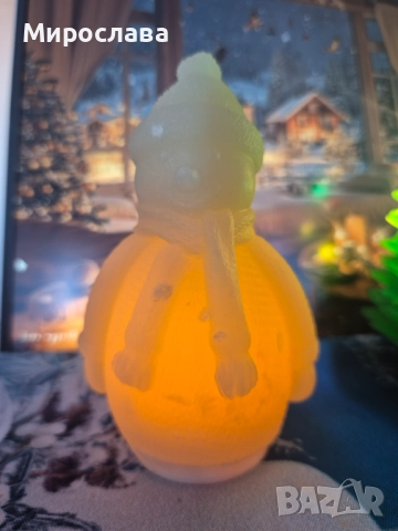 Коледни светещи декорации от глицеринов сапун – уникален сет, снимка 3 - Декорация за дома - 52248415