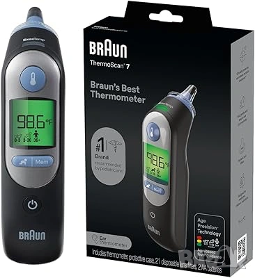 Термометър Braun Thermoscan 7 Нов нарушена опакова. Бял или черен