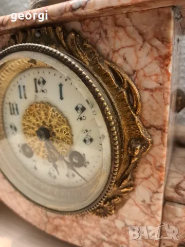 френски каминен мраморен часовник , снимка 6 - Антикварни и старинни предмети - 49511637