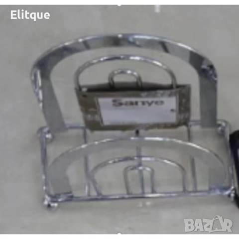 Стилен метален салфетник с ниска и висока преграда, снимка 4 - Други стоки за дома - 52901371