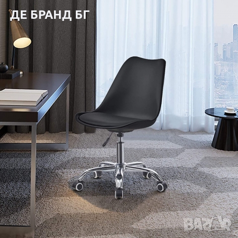 Ергономичен офис стол в черно C-KFC001BL, снимка 6 - Столове - 36065713