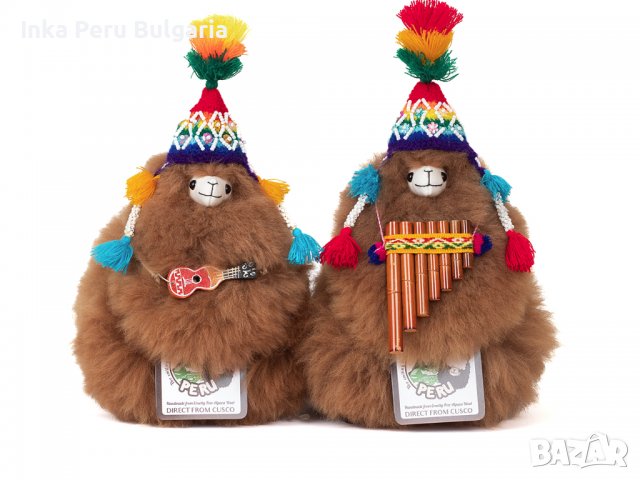  Усмихната алпака – малка, 23 см, Walnut, снимка 2 - Плюшени играчки - 37091139