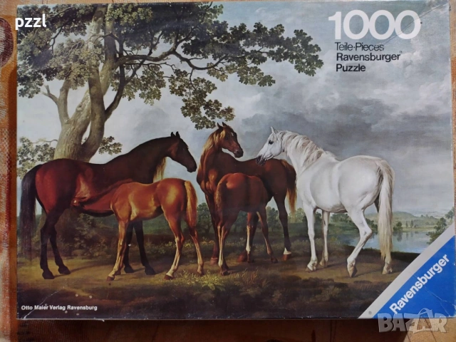 Пъзел "Mares and Foals” Ravensburger 1976г. 1000 части