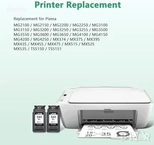 Два черни мастилени патрона LIFOR PG-540XL за Canon Pixma, снимка 3 - Консумативи за принтери - 55955486