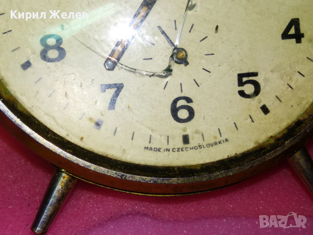 PRIM MADE IN CZECHOSLOVAKIA Стар МЕХАНИЧЕН КОЛЕКЦИОНЕРСКИ ЧЕХОСЛОВАШКИ БУДИЛНИК - ПРИМ 30611, снимка 6 - Антикварни и старинни предмети - 44549503