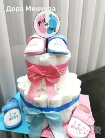 Памперсови тортички, снимка 11 - Пелени, памперси - 50339095