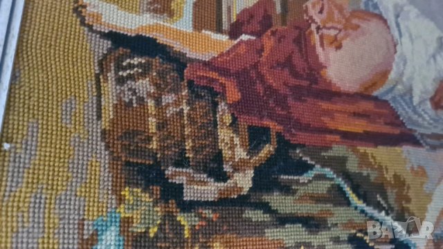 Ръчно изработен европейски гоблен с рамка – антик стил, снимка 3 - Гоблени - 50939911