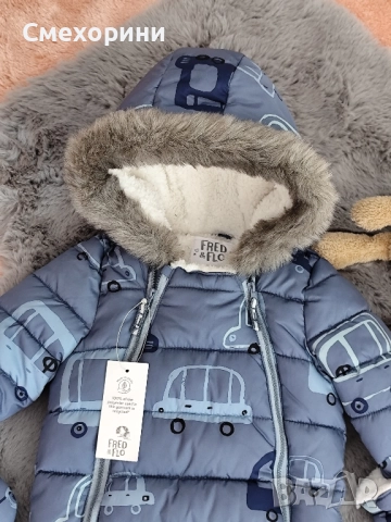 Нов зимен бебешки космонавт за момченце 0-3 месеца, ръст 62см, снимка 3 - Бебешки ескимоси - 52487591