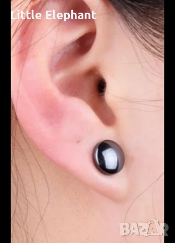 Обеци магнити"Weight loss",black/нови