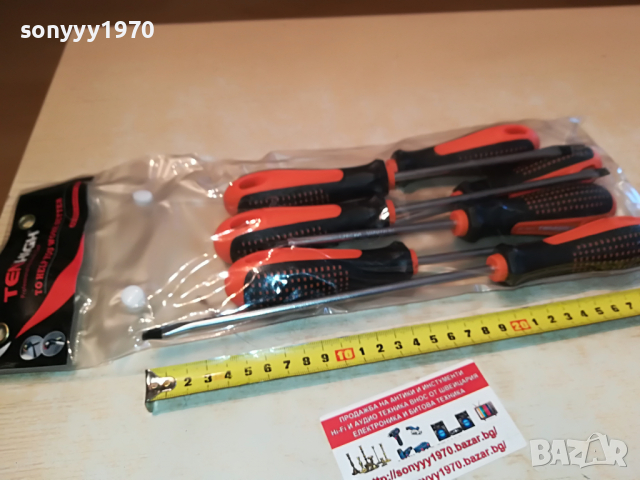 TENHIGH 6БР ЯКИ ОТВЕРТКИ ПРАВИ И КРЪСТАТИ 0604222103, снимка 3 - Отвертки - 36369698