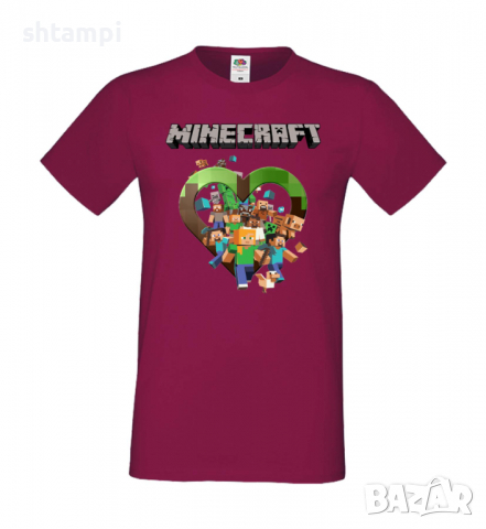 Мъжка тениска майнкрафт Minecraft 5,Minecraft,Игра,Забавление,подарък,Изненада,Рожден Ден., снимка 5 - Тениски - 36495159