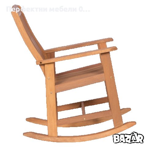 Дървен люлеещ стол кресло от дърво Меранти на склад-удобен и стабилен