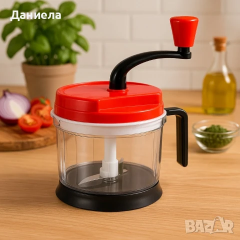 Мултифункционален кухненски чопър 2L – Смила, нарязва и миксира само с едно завъртане, снимка 2 - Аксесоари за кухня - 51326953
