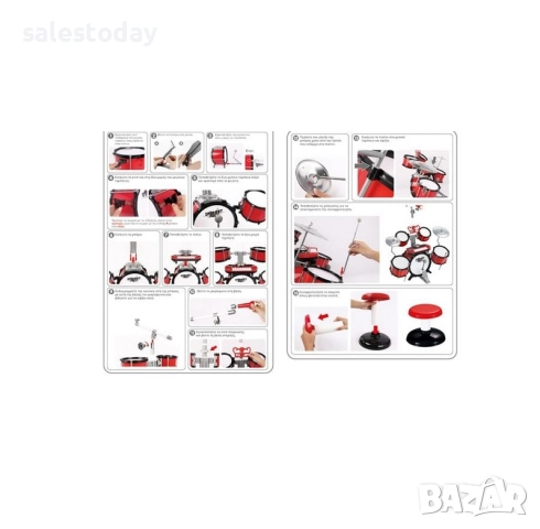 Барабани, микрофон + пиано, тъпани, чинели, снимка 3 - Музикални играчки - 52520323