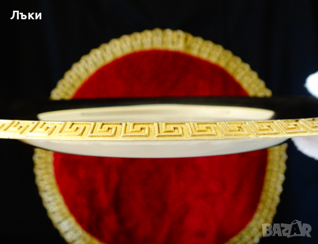 Посребрена чиния Версаче,позлата. , снимка 2 - Антикварни и старинни предмети - 36213375