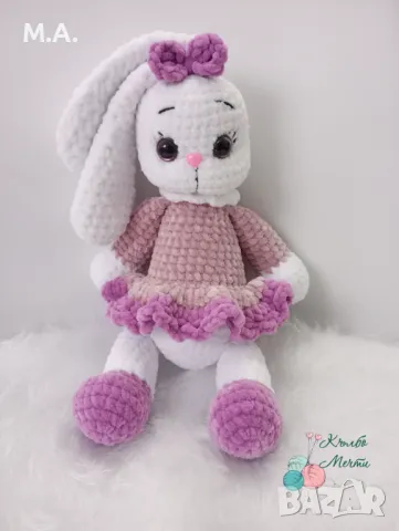 Ръчно плетено плюшено Зайче, снимка 1