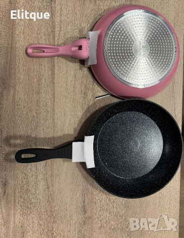 Комплект тигани Cheffinger с мраморно покритие – 3 части за всяка кухня - черен цвят, снимка 9 - Съдове за готвене - 53255898