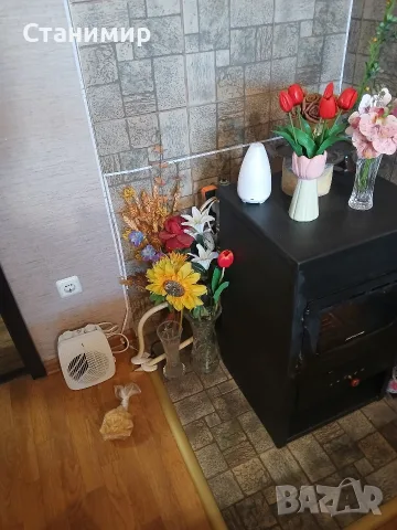 Продавам камина с водна риза .             , снимка 3 - Отоплителни печки - 55501869