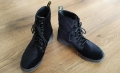 Уникални кадифени кубинки боти, черни, готик, размер 37, като нови, снимка 2